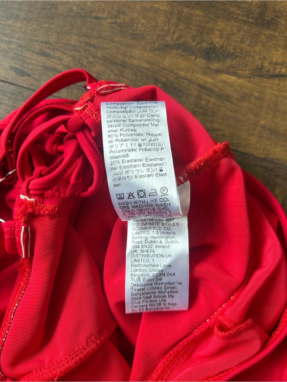 ✨ 3/$25 ✨ SHEIN Bright Red One-Piece Swimsuit - Picture 4 of 4